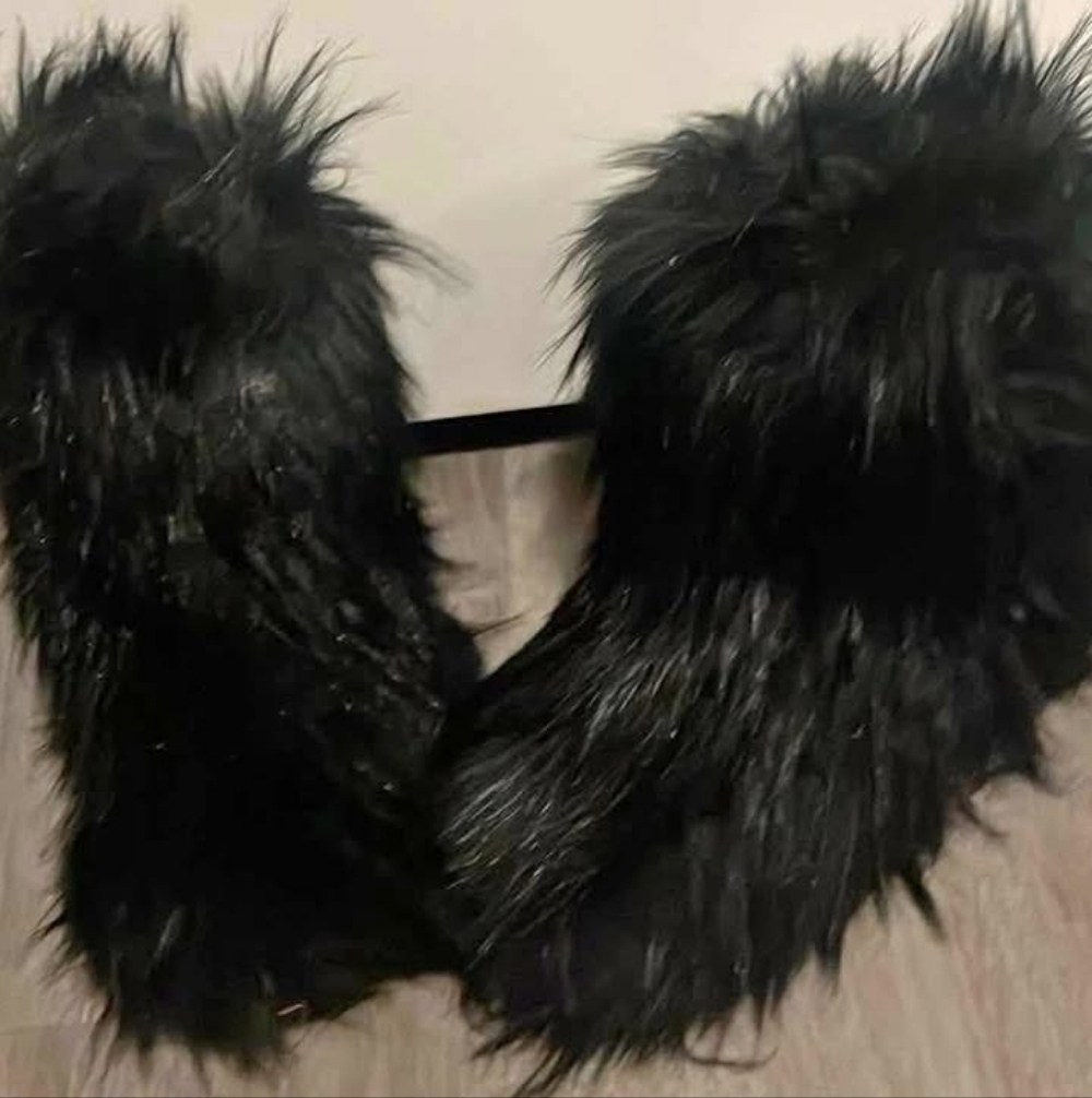 Black Faux Fur Boots Size L- XL New Unisex